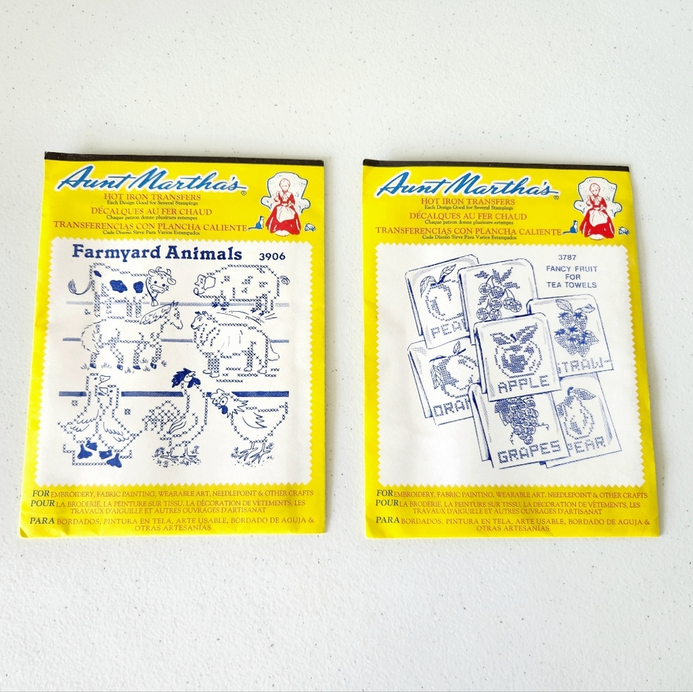 Aunt Martha's Bundle Hot Iron Transfers